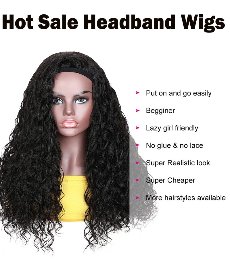 Headband Hair Wig For Sale Natural Hair With Baby Hair 150 Density