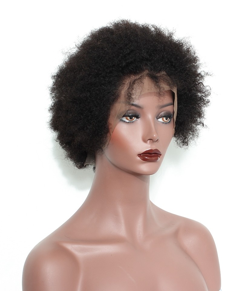 Afro Curly Lace Front Wig For Black Women 6 inch Quality Wigs For Sale
