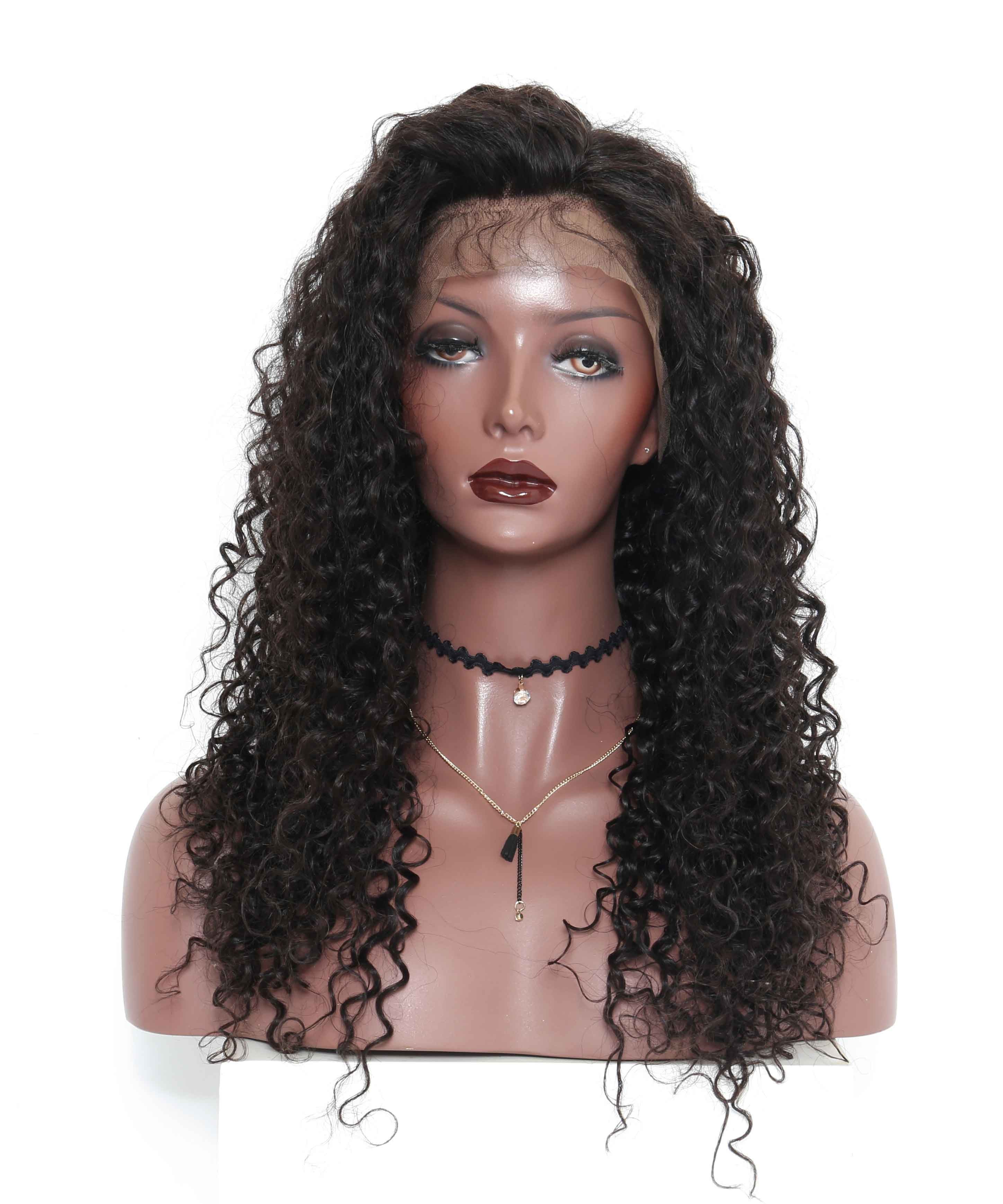 Lace Front Wigs Deep Curly 150 Density PrePlucked Human Hair Wigs