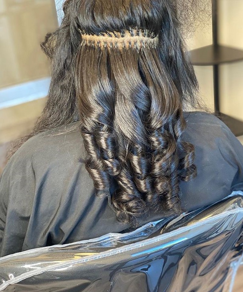 Silicone Nano Rings Straight i tip human hair extensions