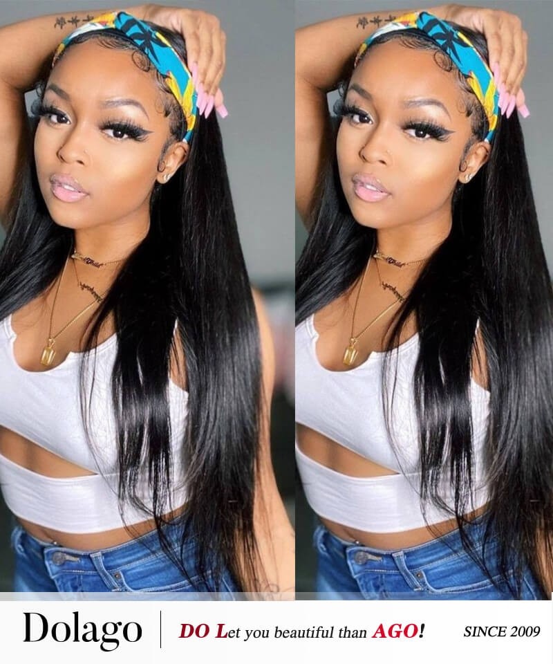 Straight Headband Wigs For Black Women 150% Density Best ...