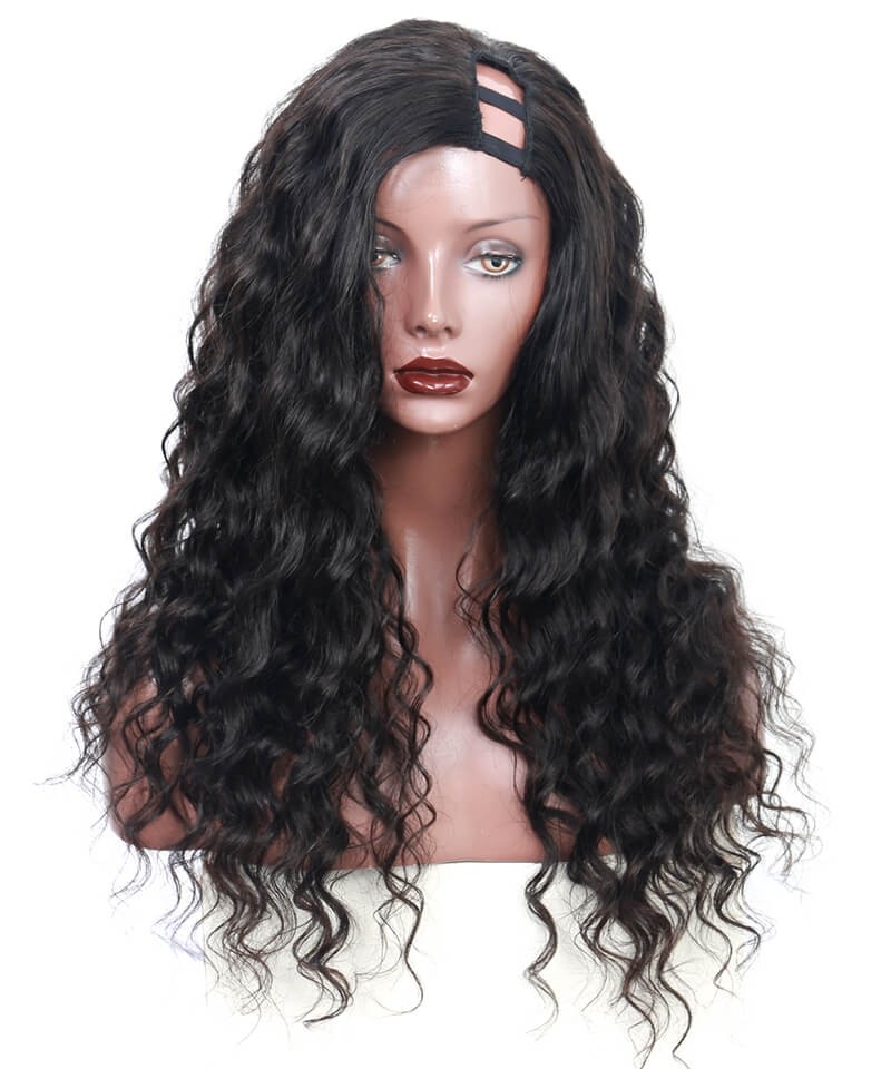 Best U Part Human Hair Wigs Loose Wave For Sale 250 Cheap Price