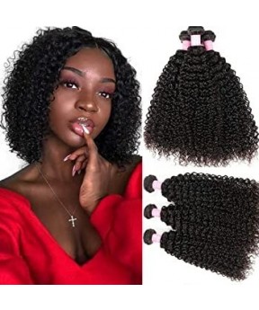 Dolago Brazilian Remy Human Hair Extensions Jerry Curly 3Pics Brazilian Curly Human Hair Weave Bundles 10-30 Inches Pretty Curly Hair Bundles Sales