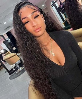 Dolago Glueless Loose Curly Human Hair Full Lace Wigs Pre Bleached 150% Full Lace Human Hair Wigs With Baby Hair For Black Women Curly High Quality Brazilian Full Lace Wig Pre Plucked For Sale Free Shipping