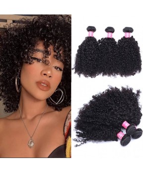 Doalgo Mink Brazilian Virgin Hair Weave Bundles Jerry Curly 3Pics Brazilian Kinky Jerry Curly Hair Bundles 10-30 Curly Human Hair Extensions Wholesale Hair