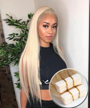Dolago Best Straight Tape In Human Hair Extensions For Black Women Girls Blonde Brazilian Tape Ins Extensions For Sale 613 Straight Tape-in Virgin Hair Bundles Extension Wholesale Online 