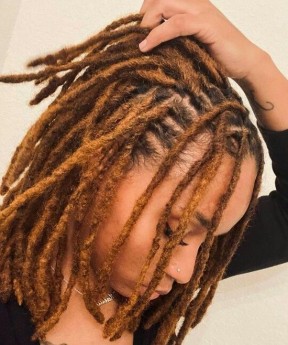 Dolago Ombre T4/30 Dreadlock Human Hair Extensions For Braiding 100% Remy Loc Human Hair Mongolian Afro Kinky Curly Twist Handmade Crochet Bulk For Women/Men Sale Online