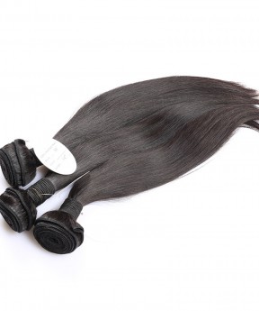 Dolago 100% Human Hair 2 Pcs Straight Brazilian Virgin Hair Bundles Natural Black