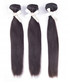 Dolago Peruvian Remy Human Hair Bundles Straight Human Hair Weaves Natural Color 3Pics Human Hair Extensions 10-30 Inches Bundles Sales