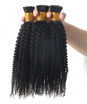 Dolago Good 4A 4C Kinky Curly I Tip Extensions For Women 8-30 Inches High Quality Itip Extensions From Online Shop I Tip Human Hair Extensions To Make Long Hairstyles For Sale   