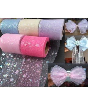 Dolago Hot 60mm (25yards/lot) Bling Bling Rainbow Sequin Chiffon Organza Ribbons DIY Handmade
