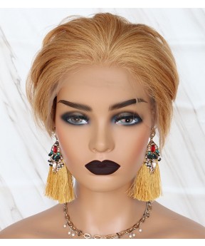 ombre short pixie lace front wigs for african american women 