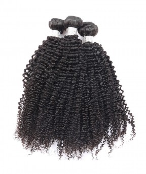 Dolago Kinky Curly 100% Human Hair Bundles Natural Color