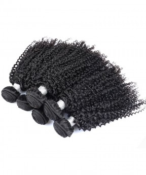 Dolago 1 Bundle 100% Human Hair Weaving Kinky Curly Hair Weft Natural Color