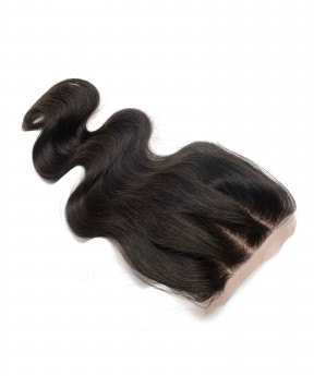 Dolago Brazilian Body Wave Human Hair  4x4 Medium Brown Silk Base Lace Closure