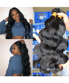 Dolago Brazilian Human Hair Weave Bundles For Sale 3Pieces Brazilian Body Wave Remy Human Hair Extensions 10-30 Inches Brazilian Hair Bundles