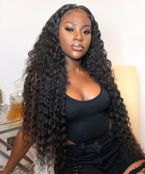 Dolago 150% Glueless Braided HD Lace Front Deep Wave Wigs With Baby Hair High Quality Wavy Transparent Front Lace Wigs Pre Plucked For Black Women Best Brazilian Frontal Wigs With Natural Hairline For Sale