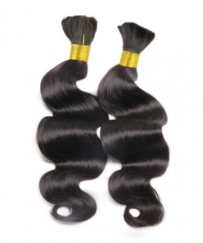 Dolago 2Pc Brazilian Virgin Body Wave Bulk Human Hair For Braiding Bundles 10-28 inch 100% Human Wavy Hair Weave Bulk Hair Extension For Wig Making High Quality  At Cheap Prices Free Shipping