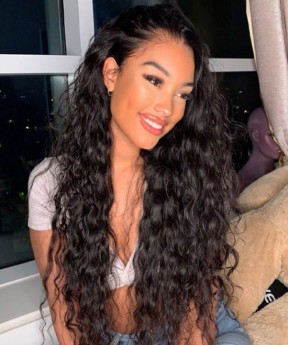 Dolago Water Wave 13x6 Lace Front Wigs For Black Women Girl 150% Density Brazilian Front Lace Wigs Human Hair Bleached Knots For Sale Affordable Frontal Wigs Pre Plucked With Baby Hair