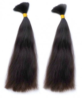 Dolago High Quality 2Pcs Bundles Brazilian Bulk Human Hair Extensions For Wig Making Braiding Straight Hair Bulk Extensions Weave For Sale At Wholesale Prices Free Shipping