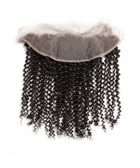 DOLAGO Pre Plucked Kinky Curly 13x4 lace frontal Ear to Ear Bleached Knots