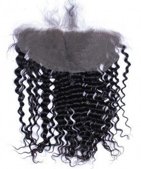 Dolago Deep Wave Brazilian Hair 13x6 Ear To Ear Lace Frontal Closure With Baby Hair Natural Color