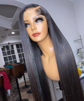 Brazilian straight hd Swiss lace wigs for sale at cheap price