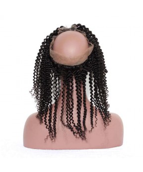 Dolago Pre Plucked Kinky Curly 360 Lace Frontal Closure With Baby Hair