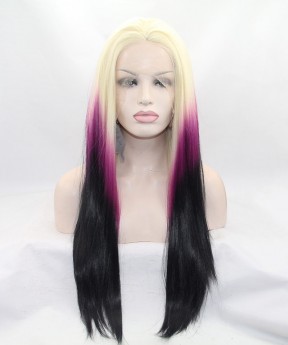 Dolago Blonde/Purple Ombre Lace Front Wig Synthetic Wig