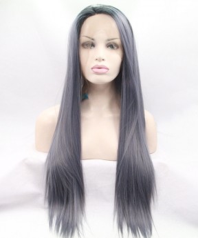 Dolago 1B/Grey Ombre Wig Straight Synthetic Wig