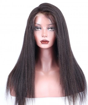 High Quality Italian Yaki Straight 13X6 Lace Front Human Hair Wigs For Black Women Glueless 150% Density Coarse Yaki Straight Lace Front Wig Pre Plucked With Baby Hair For Sale Dolago