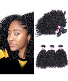 Brazilian Virgin Hair Jerry Curly Human Hair Weave Bundles