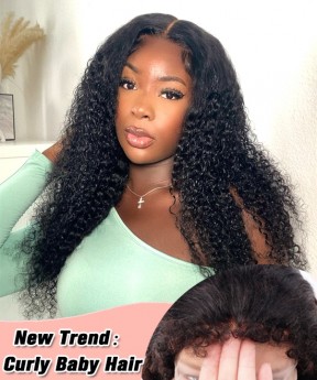 Dolago Transparent American 3B 4A Kinky Curly Braided Lace Front Human Hair Wigs With Curly Baby Hair For Black Women 150% Glueless Brazilian Front Lace Wigs Pre Plucked For Sale With Cheap Price Natural Frontal Wigs