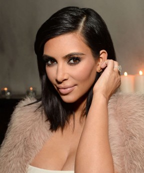 Kim Kardashian Black Short Straight Style Lace Wig