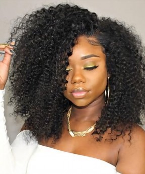 Dolago Best American 3B 4A Kinky Curly 360 Lace Wig Pre Plucked With Baby Hair 150% Brazilian 360 Lace Front Human Virgin Hair Wigs For Black Women With Cheap Price Natural Lace Frontal Wigs Pre Bleached