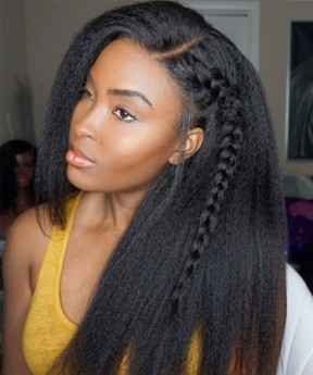 Kinky Straight U Part Human Hair Wigs For Women For Sale 