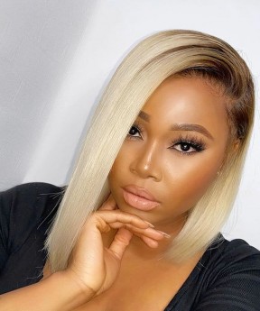 wo tone ombre 1B/613 blonde wig human hair
