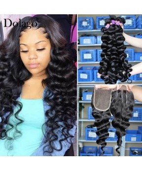 Loose Wave Human Hair Extension 3Pcs Natural Looking