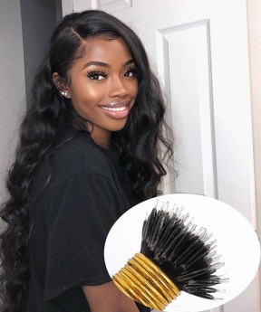 Loose wave nano ring human hair extensions for women sales