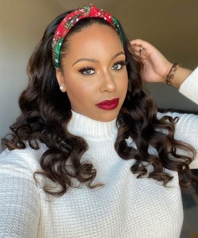 Dolago Loose Wave Headband Human Hair Wigs For Sale 150% Density Quality Headband Half Wigs Natural Looking Cheap Price Non-lace Wigs With Headbands Attached