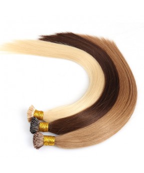 Full Cuticle Aligned Remy Human Hair Double Drawn I Tip Extension