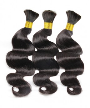 Dolago 3Pc Brazilian Virgin Body Wave Bulk Human Hair For Braiding Bundles 10-28 inch 100% Human Wavy Hair Weave Bulk Hair Extension For Wig Making High Quality At Cheap Prices Free Shipping