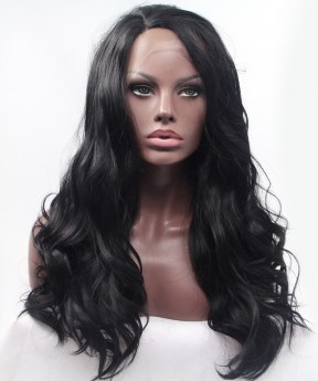Dolago Black Natural Wavy Synthetic Wig For Black Women