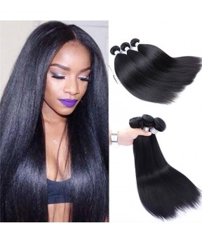 Dolago Brazilian Remy straight human hair bundles Natural Color 3Pics 10-30 Inches brazilian straight hair bundles for sale