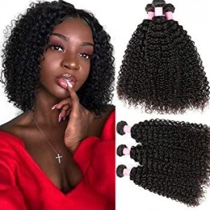 Dolago Brazilian Remy Human Hair Extensions Jerry Curly 3Pics Brazilian Curly Human Hair Weave Bundles 10-30 Inches Pretty Curly Hair Bundles Sales