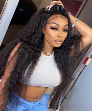 Dolago Natural Water Wave 13x6 Lace Front Wigs Human Hair For Black Women 10A 250% Density High Quality Front Lace Wigs Pre Plucked For Sale Glueless Lace Frontal Wigs With Baby Hair Can Be Dyed Online