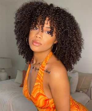 Dolago Mongolian Kinky Curly Full Lace Wig Human Hair Pre Plucked For Sale 130% Brazilian Full Lace Human Hair Wigs For Black Women Transparent Curly Glueless Full Lace Wigs With Baby Hair Pre Bleached