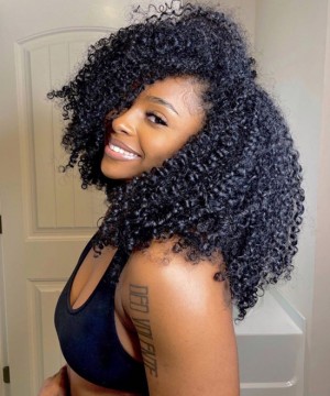 Dolago 250% 3B 3C Kinky Curly Lace Front Wigs Human Hair For Black Women Lightly Pre Plucked Glueless Lace Front Wigs With Natural Baby Hair For Sale Brazilian Curly 13x6 Lace Front Wig Free Shipping