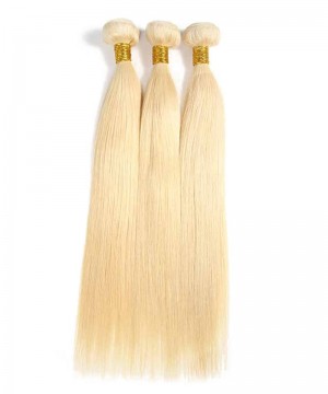 Dolago Straight 613 Blonde Brazilian Virgin Hair Bundles 100% Human Hair Weave 