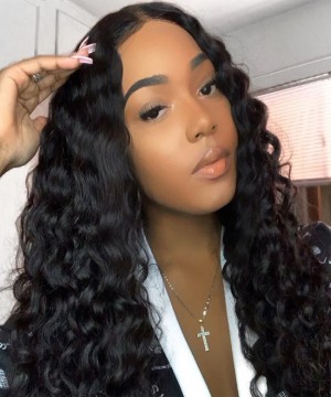 Dolago Cheap Deep Wave HD Lace Front Brazilian Human Hair Wigs With Baby Hair For Black Women 180% Glueless HD Transparent 13x4 Lace Frontal Wigs Pre Plucked Can Be Dyed High Quality Frontal Wigs Sale Online